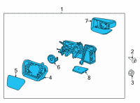 OEM 2022 Ford F-150 MIRROR ASY - REAR VIEW OUTER Diagram - ML3Z-17682-AA