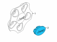 OEM 2016 Jeep Renegade Wheel Center Cap Diagram - 6DR06MX5AA