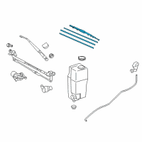 OEM 2021 Toyota Tacoma Wiper Blade Diagram - 85222-04040