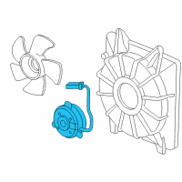 OEM 2009 Honda Fit Motor, Cooling Fan Diagram - 38616-RB0-003