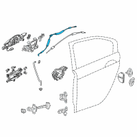 OEM 2016 Acura RLX Cable, Rear Inside Handle Diagram - 72631-TY2-A01