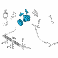 OEM 2011 Infiniti QX56 Power Steering Pump Assembly Diagram - 49110-1LA0B