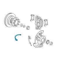 OEM 2000 Ford Excursion Front Speed Sensor Diagram - F81Z-2C204-AD