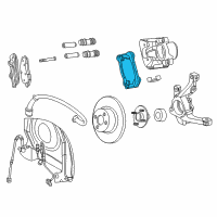 OEM 2006 Chrysler PT Cruiser Adapter-Disc Brake CALIPER Diagram - 68023917AA