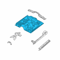 OEM 1998 Nissan Frontier Floor-Front Diagram - 74312-3S530