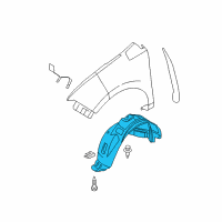 OEM 2007 Ford Edge Fender Liner Diagram - 7T4Z-16103-B