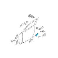 OEM Hyundai Santa Fe Interior Door Handle Assembly, Left Diagram - 82610-2B010-J4