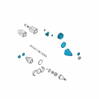 OEM GMC Envoy XUV Boot Kit, Front Wheel Drive Shaft Tri-Pot Joint Diagram - 26059675