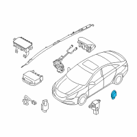 OEM 2010 Kia Sedona Side Impact Sensor Assembly Diagram - 959203K000