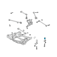 OEM 2003 Honda Accord Rubber, RR. Sub-Frame Mounting Diagram - 50370-SDB-A02