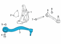 OEM 2022 Cadillac CT4 Front Lower Control Arm Diagram - 84918038