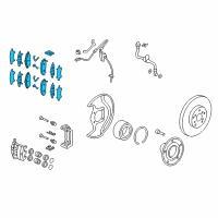 OEM Honda Ridgeline Pad Set, Front Diagram - 45022-TZ5-A10