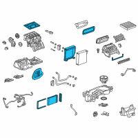 OEM Chevrolet Heater Core Diagram - 42615975