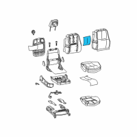 OEM 2004 Pontiac Grand Prix Heater Asm, Driver Seat Back Cushion Diagram - 88995431