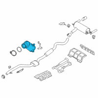OEM 2018 BMW M240i Catalytic Converter Diagram - 18-32-8-631-625