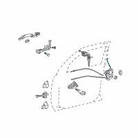 OEM 2020 Toyota 4Runner Lock Rod Diagram - 69311-35070