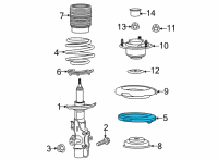 OEM 2016 Cadillac ATS Upper Spring Insulator Diagram - 84190337