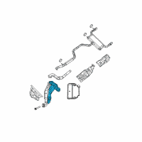 OEM 2010 Chrysler Town & Country Exhaust Manifold And Catalytic Converter Diagram - 68042142AB