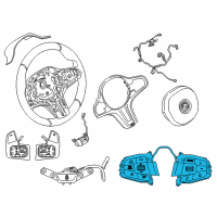 OEM 2018 BMW 740i xDrive M-Sport Multifct Steering Wheel Switch Diagram - 61-31-8-064-477