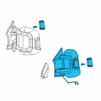 OEM 2020 Ram ProMaster 2500 Mirror-Outside Rearview Diagram - 5VE98JXWAH