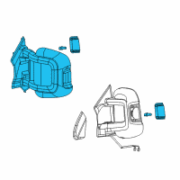 OEM 2018 Ram ProMaster 1500 Outside Rearview Mirror Diagram - 5VE95JXWAD