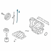 OEM 2019 Hyundai Veloster N Oil Level Gauge Rod Assembly Diagram - 26611-2GPA0