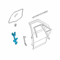 OEM 2003 Cadillac DeVille Window Motor Diagram - 25719488