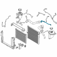 OEM 2018 BMW X6 Radiator Heat Exchanger Hose Diagram - 17-12-7-850-108