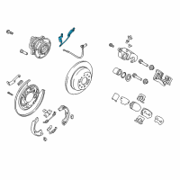 OEM 2013 Hyundai Santa Fe Sensor Assembly-Abs Real Wheel , RH Diagram - 95681-2W000