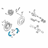 OEM 2015 Hyundai Santa Fe Shoe & Lining Kit-Rear Parking Brake Diagram - 58305-2WA00