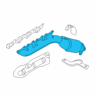 OEM 2013 Hyundai Equus Exhaust Manifold Catalytic Assembly, Right Diagram - 28510-3F460