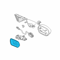 OEM 2003 Honda Insight Mirror, Passenger Side Diagram - 76203-S3Y-A01