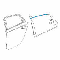 OEM 2019 Honda Accord MOLDING ASSY., L. RR. DOOR SASH Diagram - 72965-TVA-A11