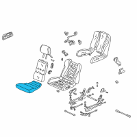 OEM 1997 Acura NSX Main Cushion, Right Front Seat (Real Black) (Leather) Diagram - 81135-SL0-A11ZA