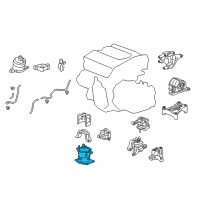 OEM 2008 Honda Accord Rubber Assy., FR. Engine Mounting Diagram - 50830-TE1-A52