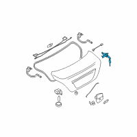 OEM 2008 Nissan Versa Cylinder-Trunk Lid Lk Diagram - H4660-EL40B