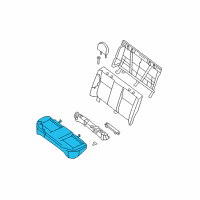 OEM 2008 Nissan Sentra Cushion Assy-Rear Seat Diagram - 88300-ET80C