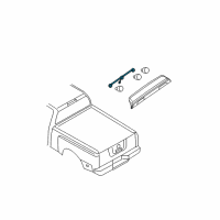 OEM 2012 Nissan Titan High Mounting Stop Lamp Socket Assembly Diagram - 24169-7S200