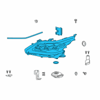 OEM 2019 Lexus LX570 Headlamp Unit With Gas Diagram - 81185-60K71