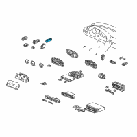 OEM 2002 Acura TL Switch Assembly, Hazard Diagram - 35510-S0K-A11