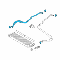OEM 2015 BMW M5 Engine Oil Cooler Pipe, Return Diagram - 17-22-2-284-262