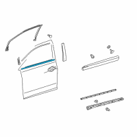 OEM 2014 Lexus RX450h Moulding Assy, Front Door Belt, LH Diagram - 75720-0E020