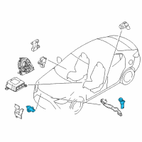 OEM Toyota Yaris iA Front Sensor Diagram - 89173-WB001