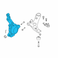 OEM 2014 Hyundai Azera Knuckle-Front Axle, LH Diagram - 51715-2T110