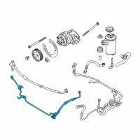 OEM 2016 BMW X6 Power Steering Pressure Hose Diagram - 32-41-6-855-252