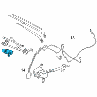 OEM 2011 Nissan Leaf Motor Assy-Windshield Wiper Diagram - 28810-3NA0A