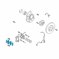 OEM 2016 Hyundai Veloster Front Disc Brake Pad Kit Diagram - 58101-2VA15