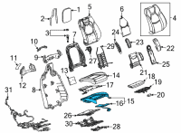 OEM 2022 Cadillac CT4 Seat Cushion Pad Diagram - 85542063