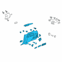 OEM Buick Enclave Quarter Trim Panel Diagram - 23389819