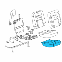 OEM 2015 Chevrolet Colorado Pad Asm-Rear Seat Cushion (W/ Wire) Diagram - 23120430